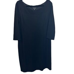 EILEEN FISHER  Jersey Knit Tyle sleeve Black Dress Women’s XLarge